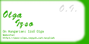 olga izso business card