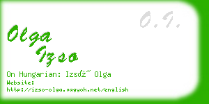 olga izso business card